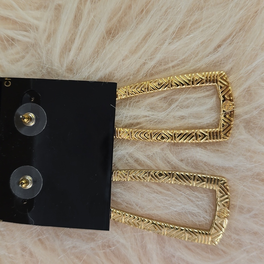 HOUSE OF HARLOW Gold Dangle Earrings| New! - Picture 7 of 8